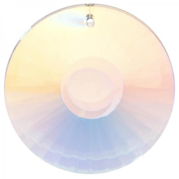 Regenbogenkristall mit Perlmutt-Kreis